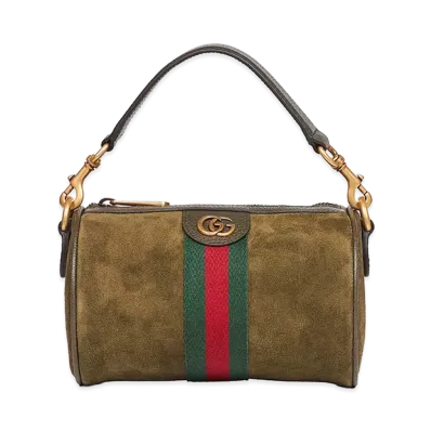 GUCCI Suede Mini Ophidia Handbag "Green"