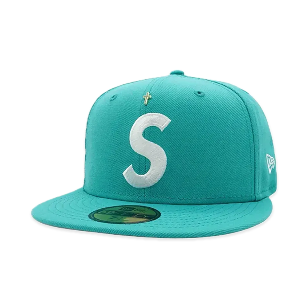 Supreme Gold Cross S Logo New Era "Teal"