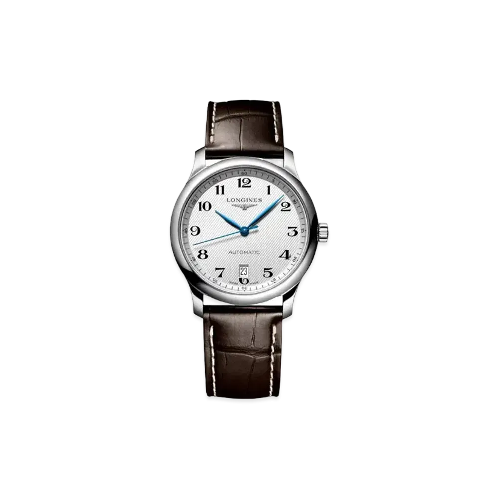 Longines Master Collection 38.50mm "Silver Barleycorn/Stainless Steel/Brown" L2.628.4.78.3