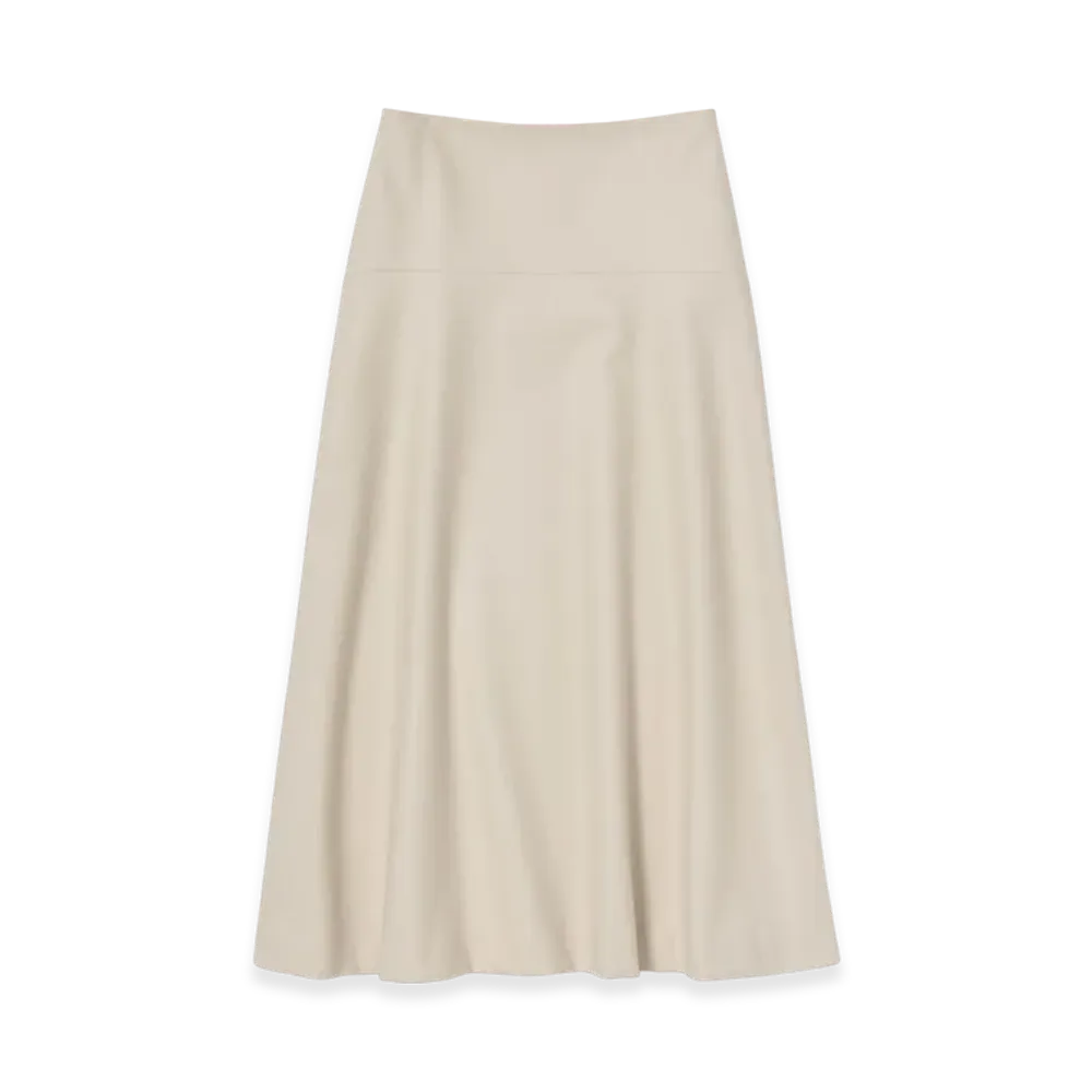 AURALEE Light Melton Skirt "Cream Beige"