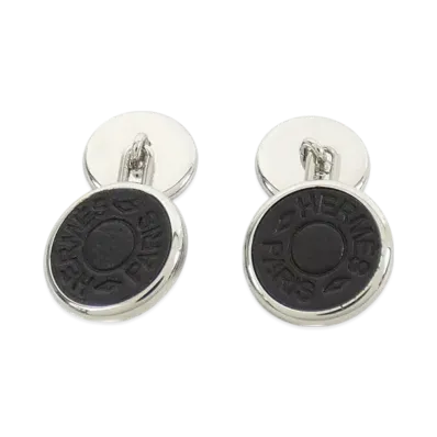 Hermes Cufflinks "Noir/Silver"