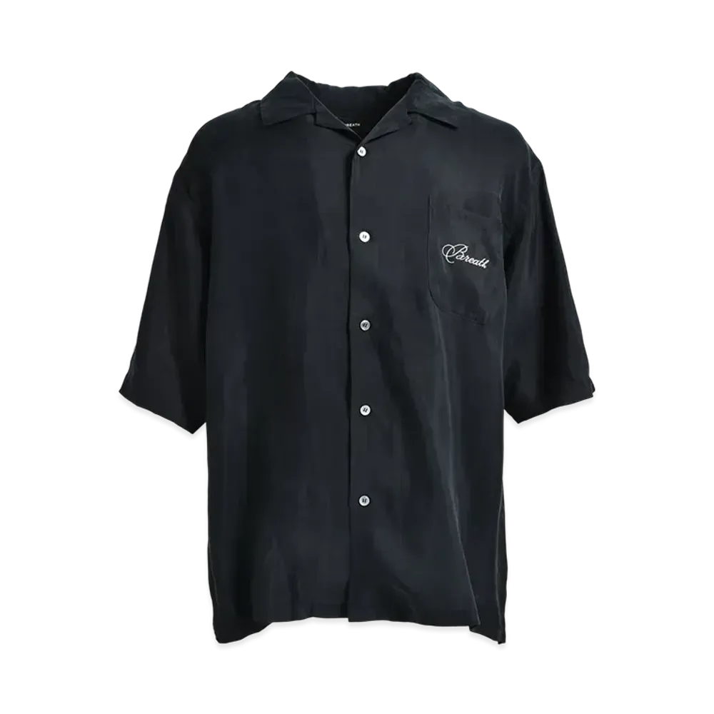 BREATH Script Logo Line Shirt "Black"