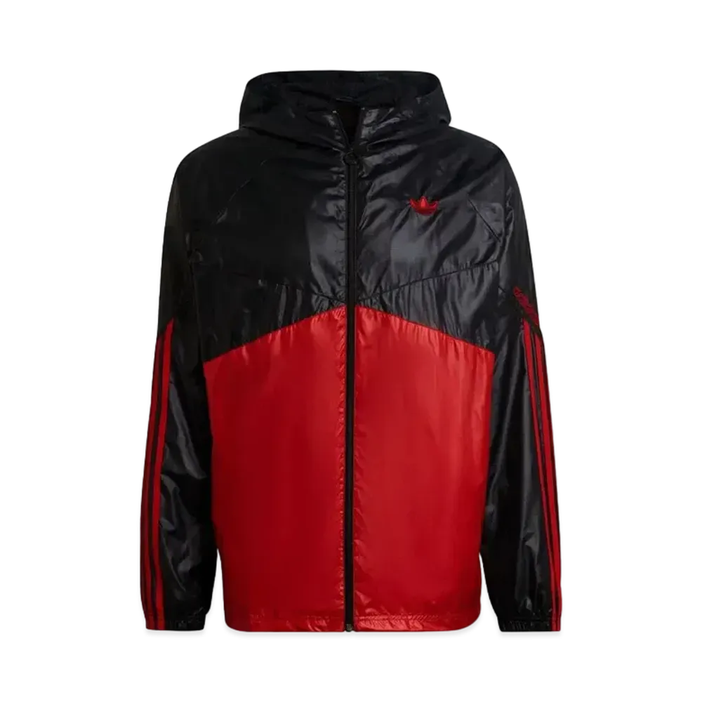 ADIDAS SPRT BLOCKED WINDBREAKER "Black/Team Victory Red"
