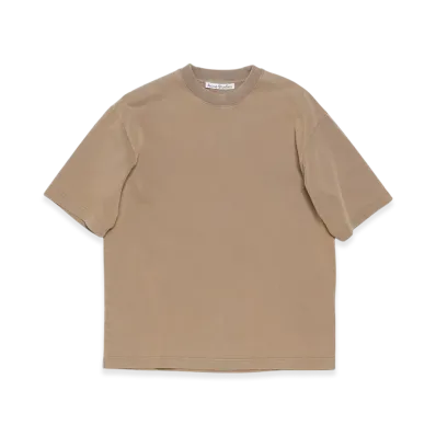 Acne Studios Crew Neck T-Shirt Relaxed Unisex Fit "Taupe Brown"