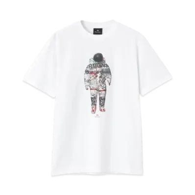 Paul Smith Astronaut Collage Short Sleeve Tee "White"