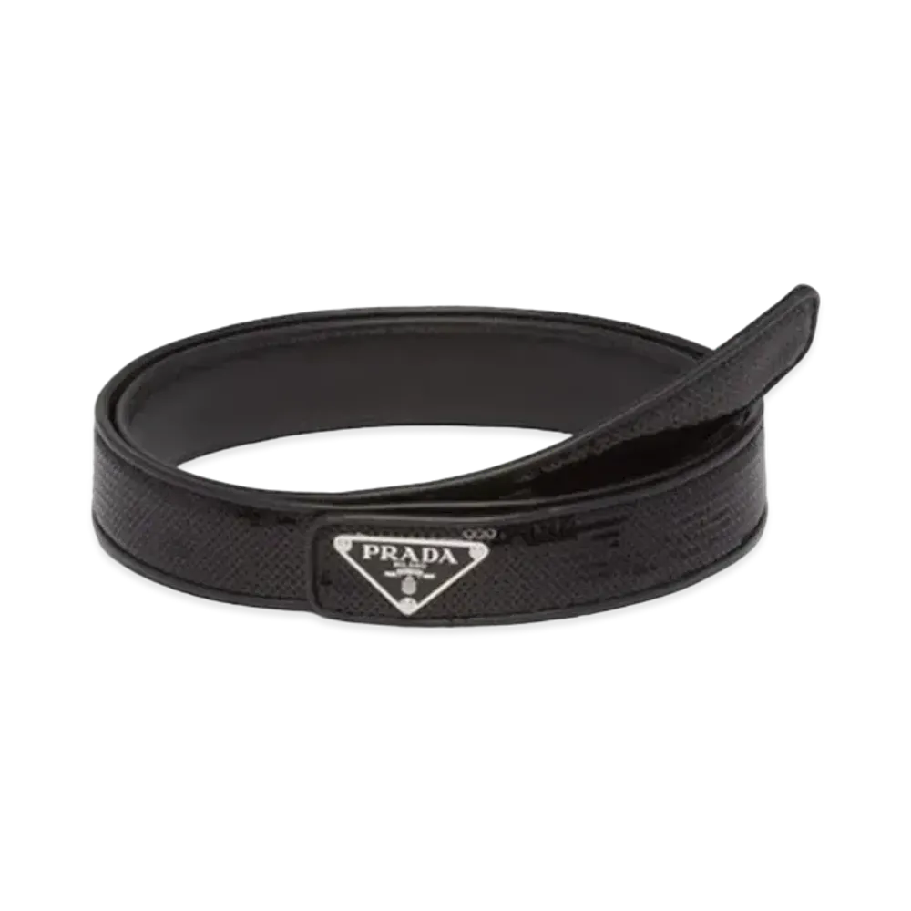 PRADA Sequin Belt "Black"