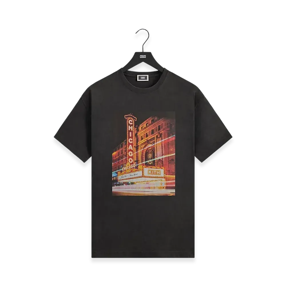Kith Chicago Lights Vintage Tee "Black"