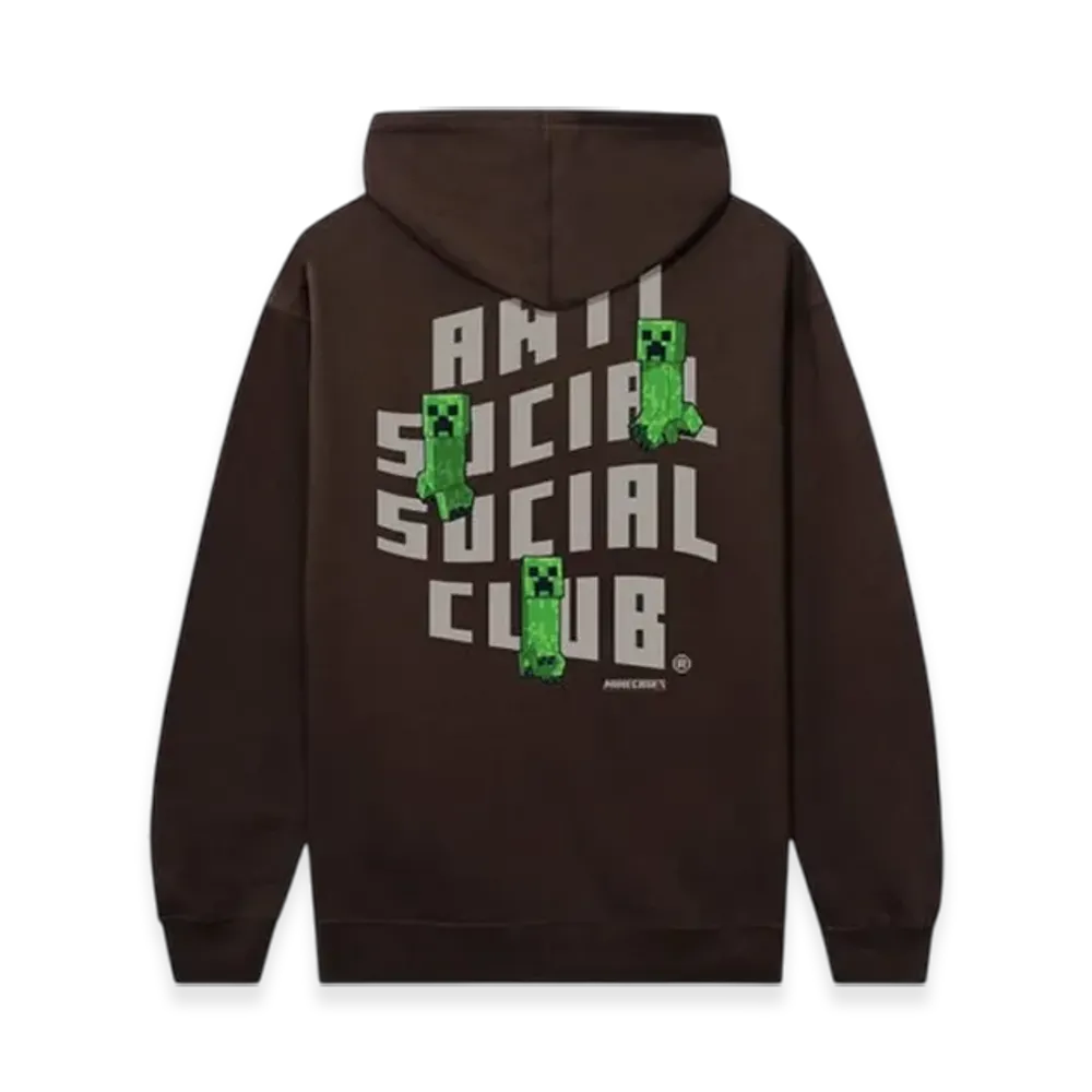 ANTI SOCIAL SOCIAL CLUB x Minecraft Creeper Logo Hoodie "Brown"