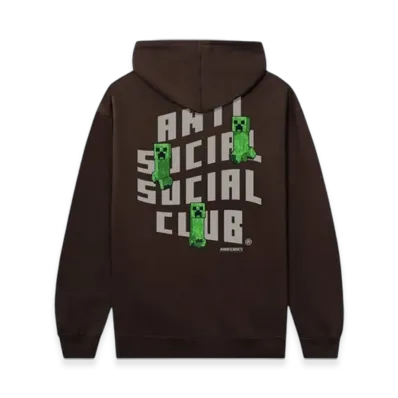 ANTI SOCIAL SOCIAL CLUB x Minecraft Creeper Logo Hoodie "Brown"