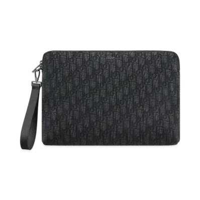 Dior A4 Zipped Pouch Dior Oblique Jacquard "Black"