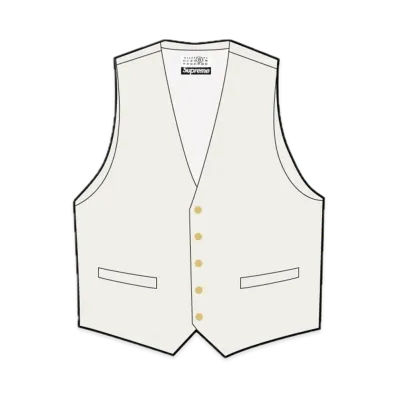 Supreme x MM6 Maison Margiela Washed Cotton Suit Vest "Cream"