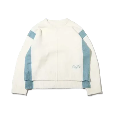 atmos pink x Riehata Bicolor Knit Tops "White"