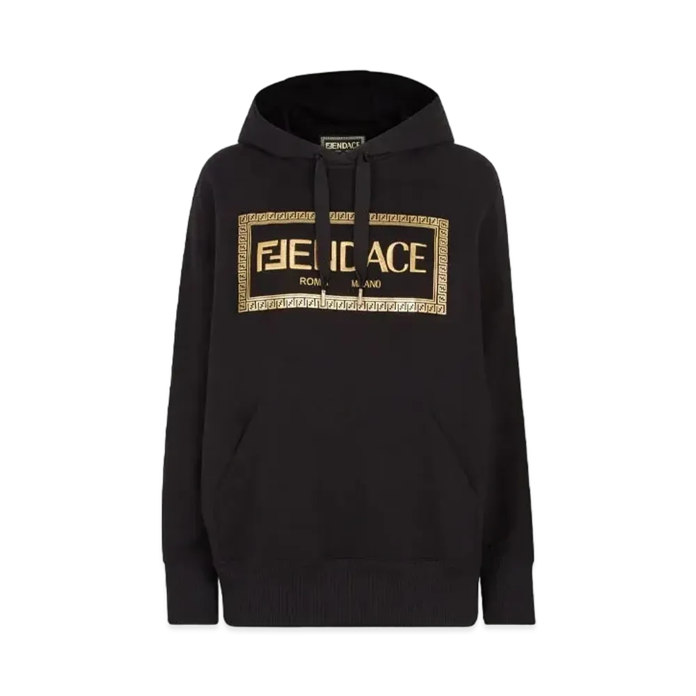 FENDI x Versace Fendace Black Jersey Logo Sweatshirt "Black"