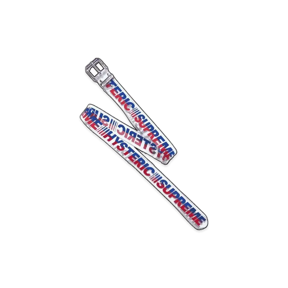 Supreme x HYSTERIC GLAMOUR Vinyl Belt "Clear"