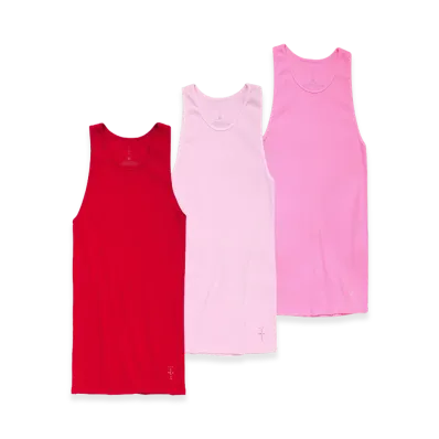 Travis Scott Cactus Jack Pink Pack Logo Tanks (Set of 3) "Red/Pink"