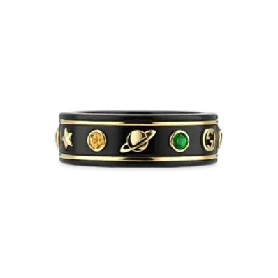 GUCCI Icon Ring With Gemstones "Black"