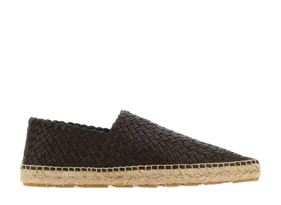Bottega Veneta Women's Leather Espadrilles "Dark Brown"