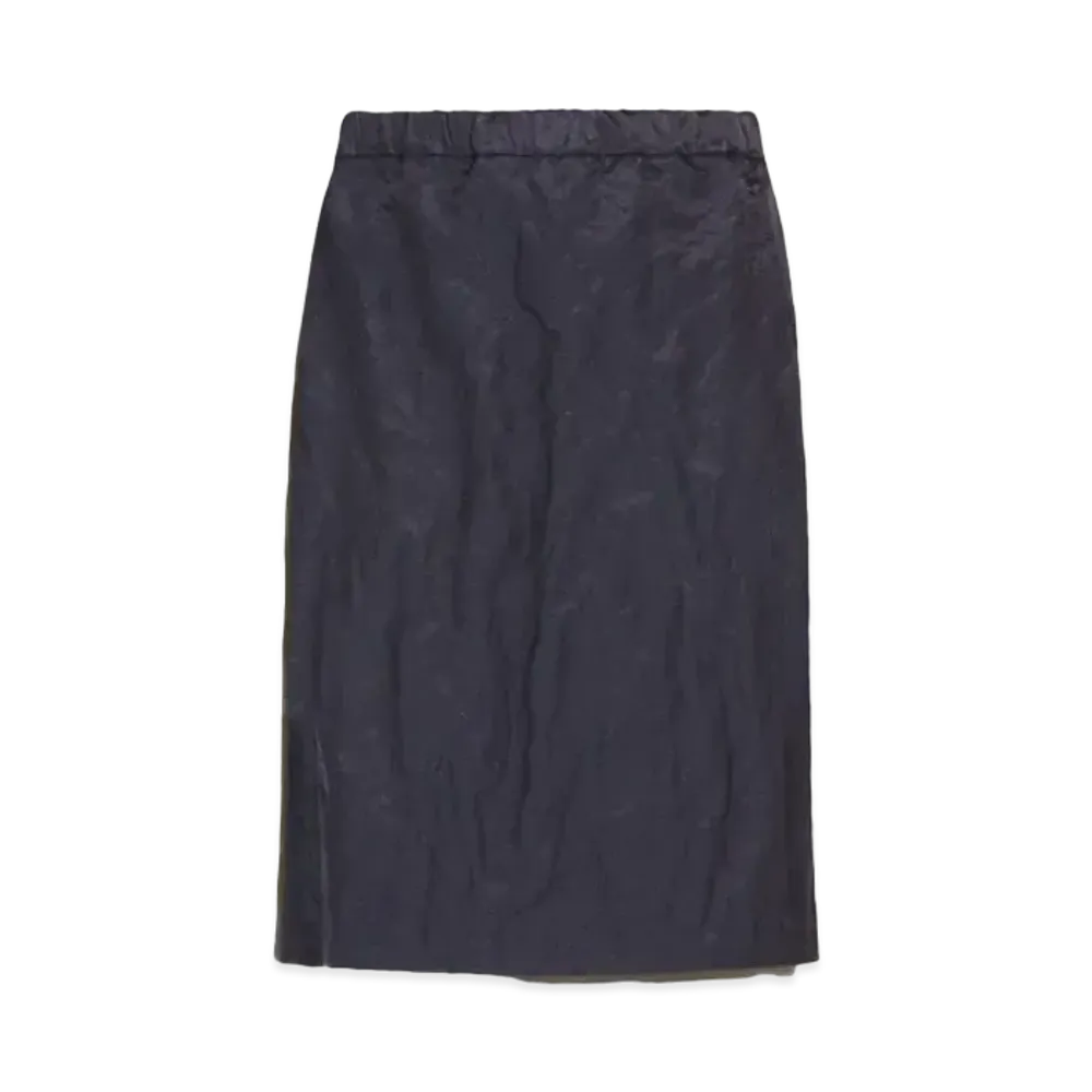 Max Mara Eritrea Washed Satin Pencil Skirt "Navy"
