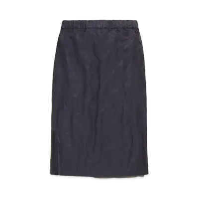 Max Mara Eritrea Washed Satin Pencil Skirt "Navy"