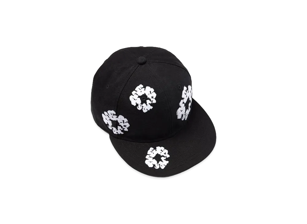 DENIM TEARS Cotton Wreath New Era 59Fifty Canvas Fitted Cap "Black"