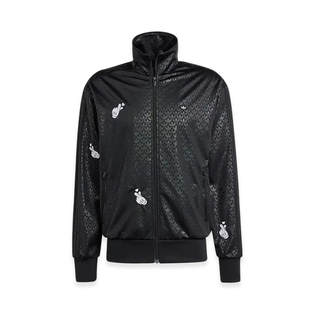 adidas Mickey Mouse x Originals Monogram Embroidered Firebird Track Top "Black"
