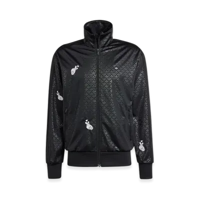 adidas Mickey Mouse x Originals Monogram Embroidered Firebird Track Top "Black"