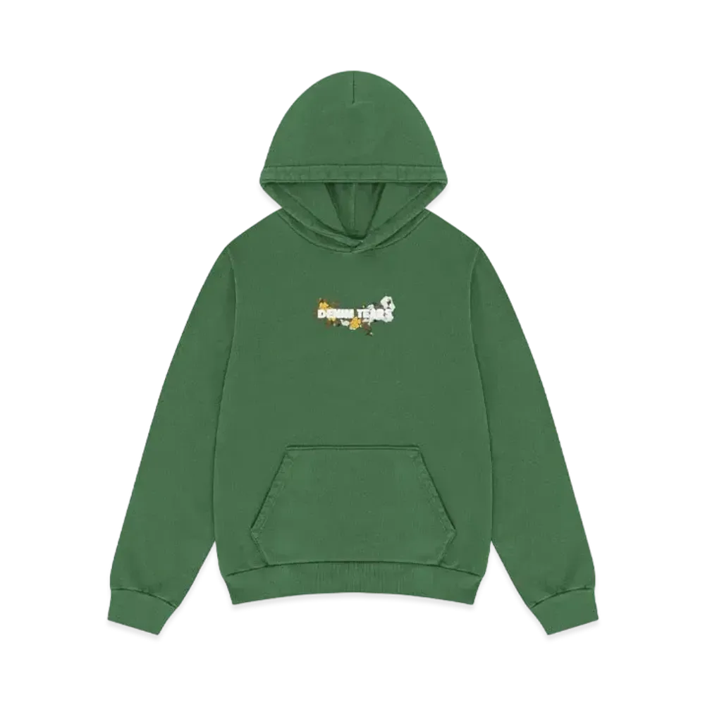 DENIM TEARS Embroidered Logo Hoodie "Green"