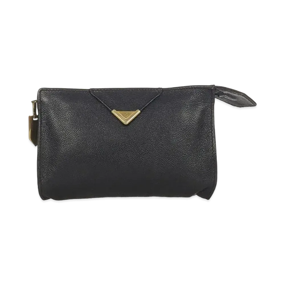 Saint Laurent Leather Pouch "Black"