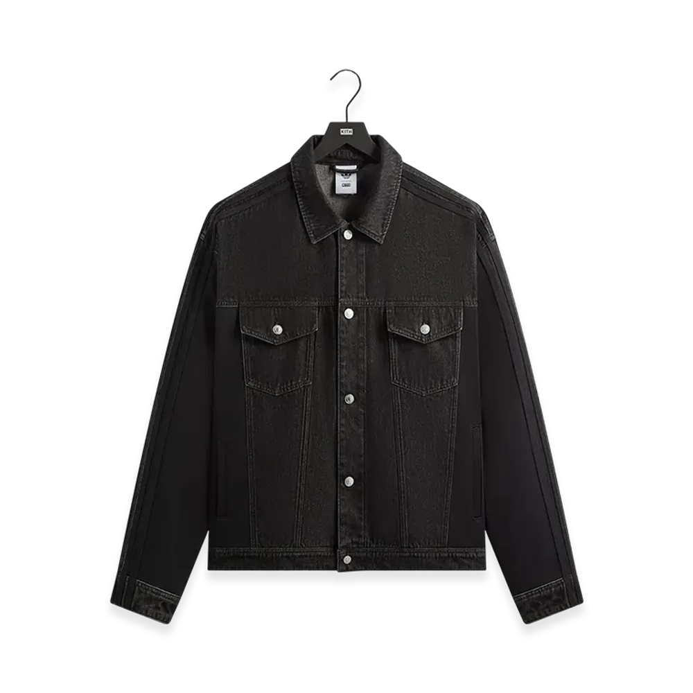 Kith x adidas Football Denim Jacket "Black"