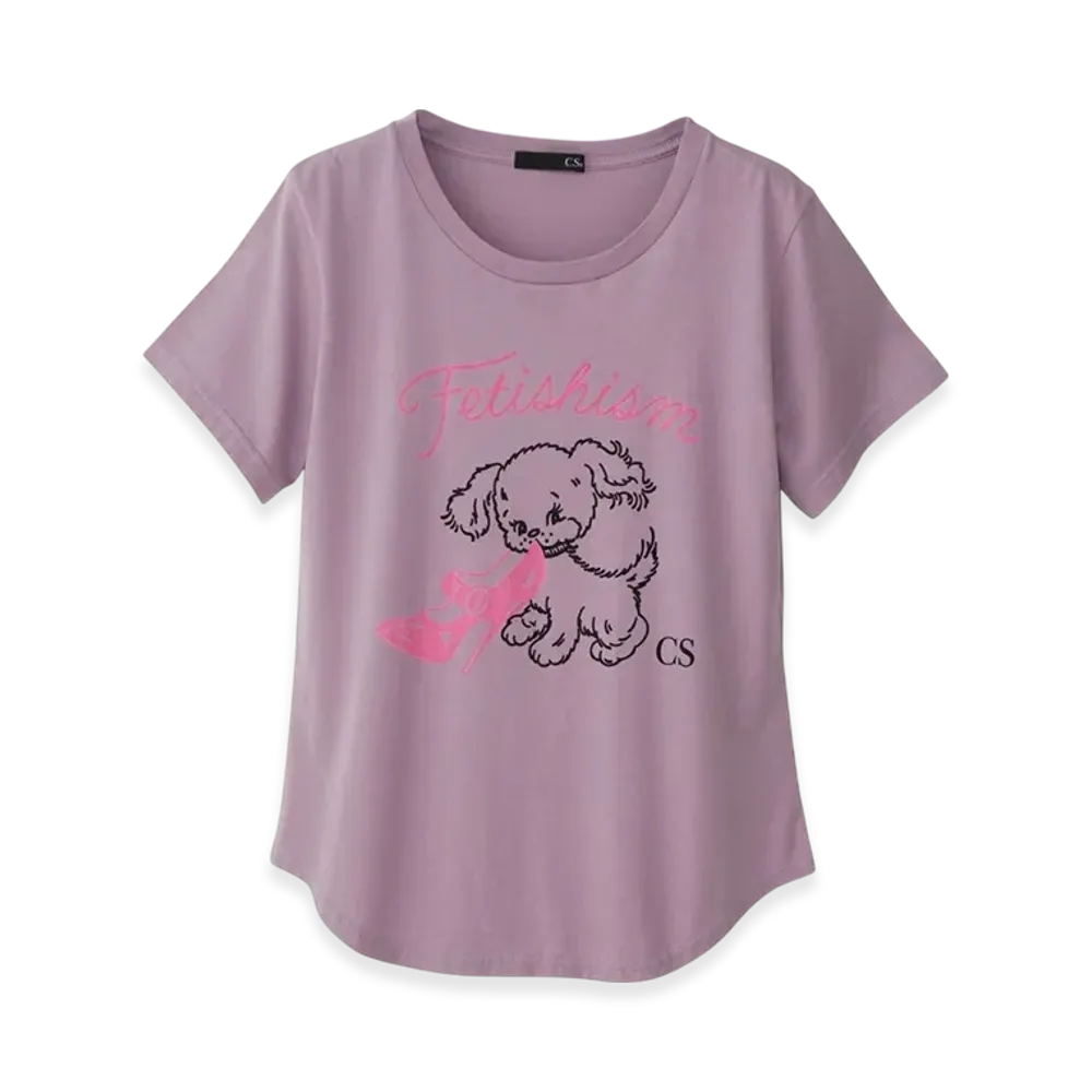 HYSTERIC GLAMOUR Puppy CS T-Shirt "Purple"