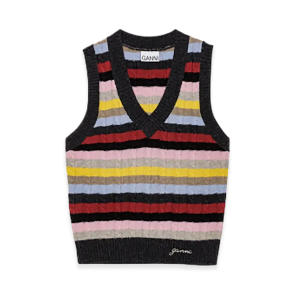 GANNI Multicolour Stripe Vest "Multicolour"