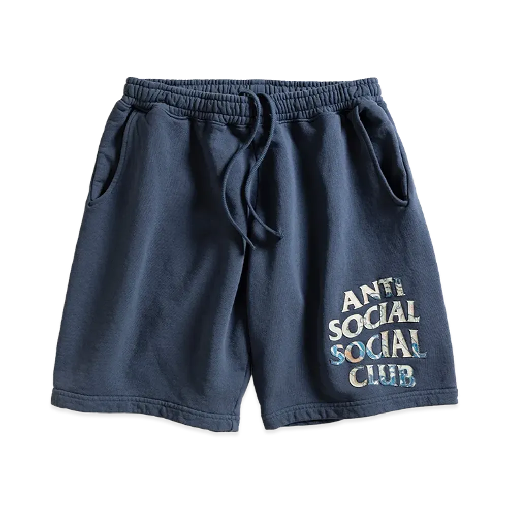 ANTI SOCIAL SOCIAL CLUB Tonkatsu: Boro Wave Shorts "Indigo"