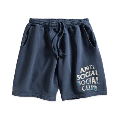 ANTI SOCIAL SOCIAL CLUB Tonkatsu: Boro Wave Shorts "Indigo"