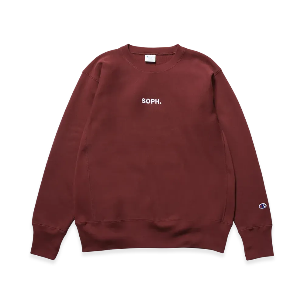 Champion x SOPH. Reverse Weave Crewneck Sweat "Bordeaux"