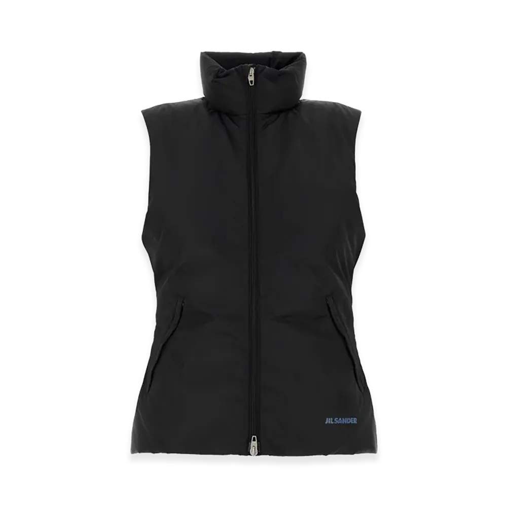 Jil Sander Women's Polyester Sleeveless Jacket "Black"