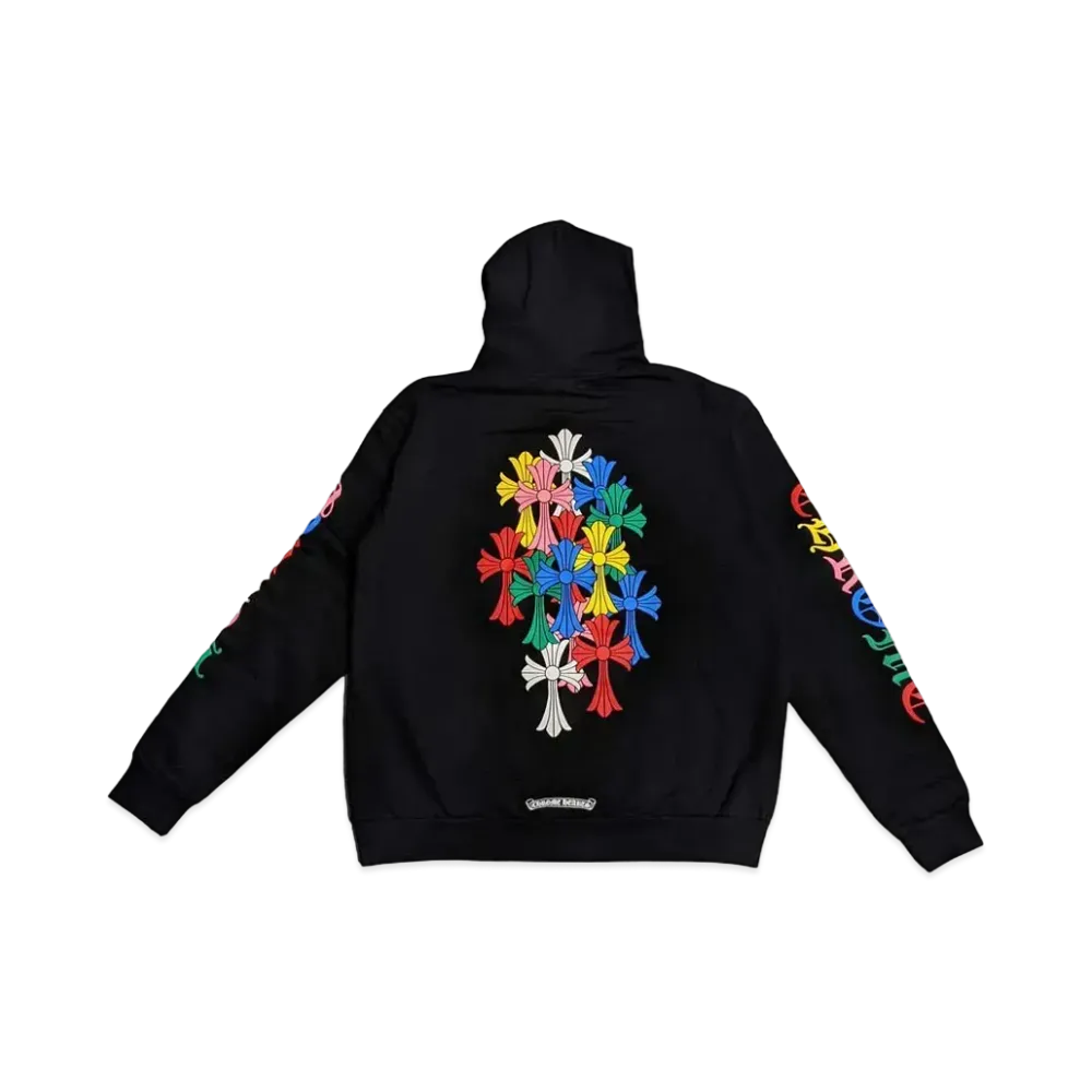 Chrome Hearts Multi Color Cross Cemetery Zip Up Hoodie "Black"