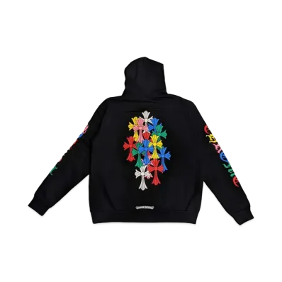 Chrome Hearts Multi Color Cross Cemetery Zip Up Hoodie "Black"