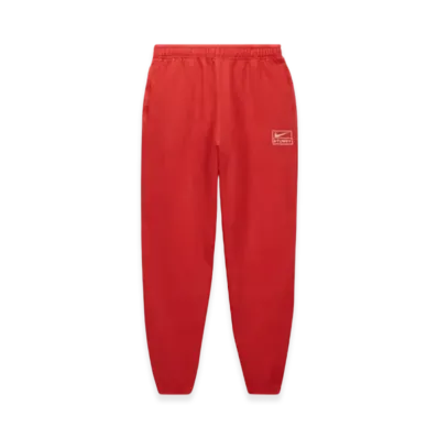 Nike x Stussy Pigment Dye Fleece Pants (Asia Size) "Habanelo Red" FJ9158-642