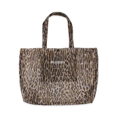 WACKO MARIA x Speak Easy Leopard Mesh Tote Bag "Beige"