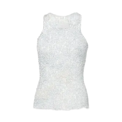 Maison Margiela Women's Soft Dot Vest Top "White"