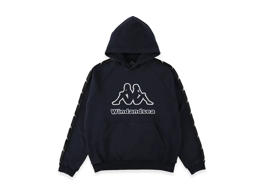 WIND AND SEA x KAPPA Hooded Sweatshirt "Navy"