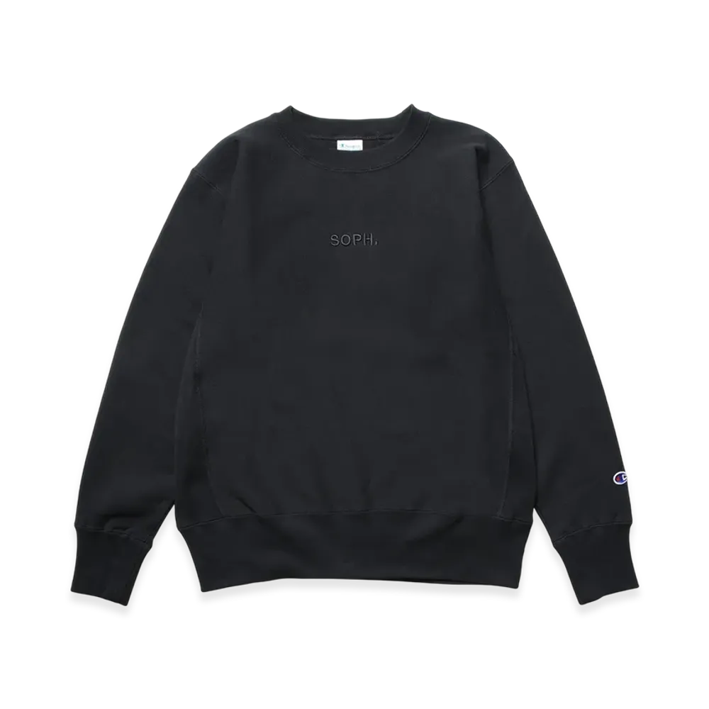 Champion x SOPH. Reverse Weave Crewneck Sweat "Black"