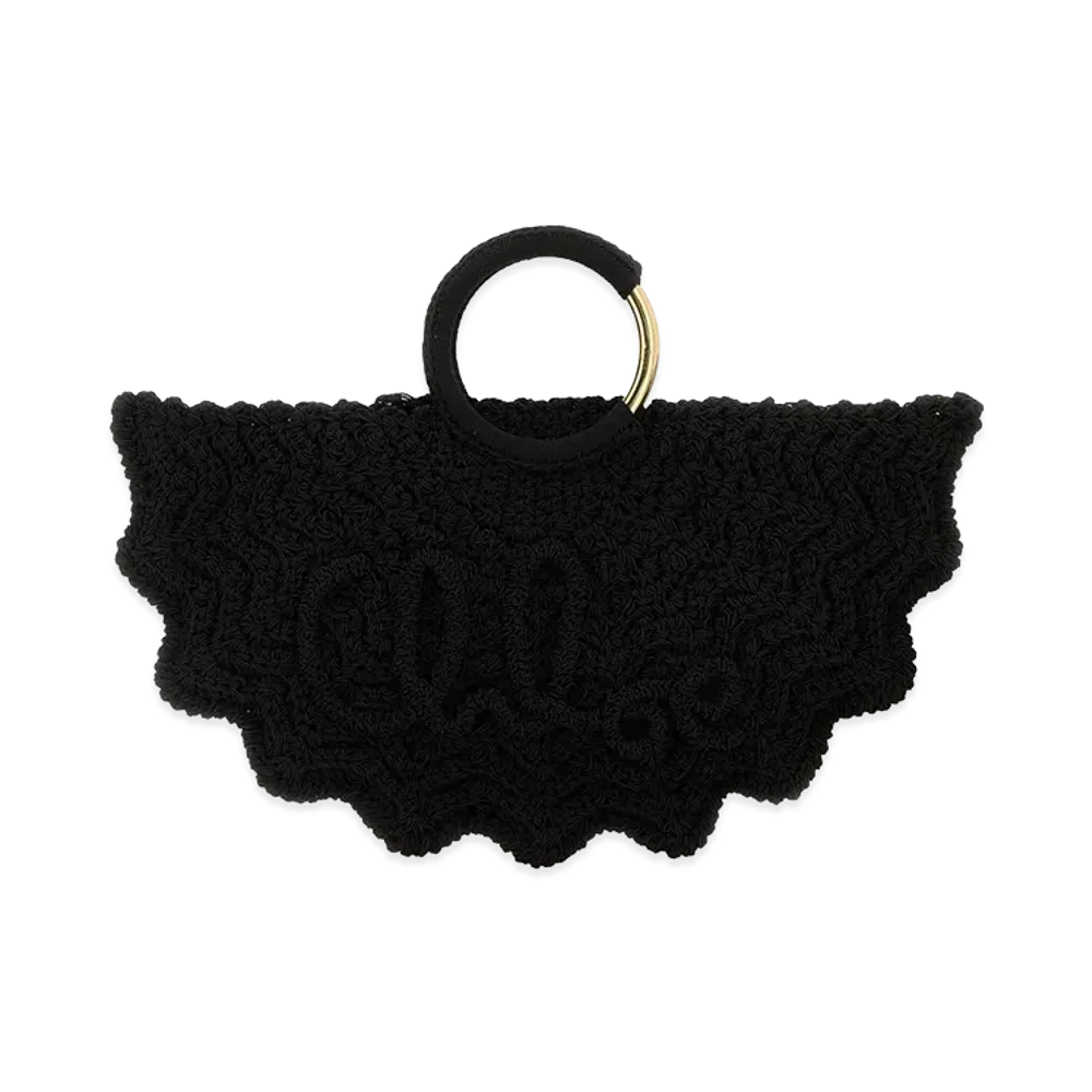 Chloe Women's Fabric Small Bracelet Paravent Handbag "Black"