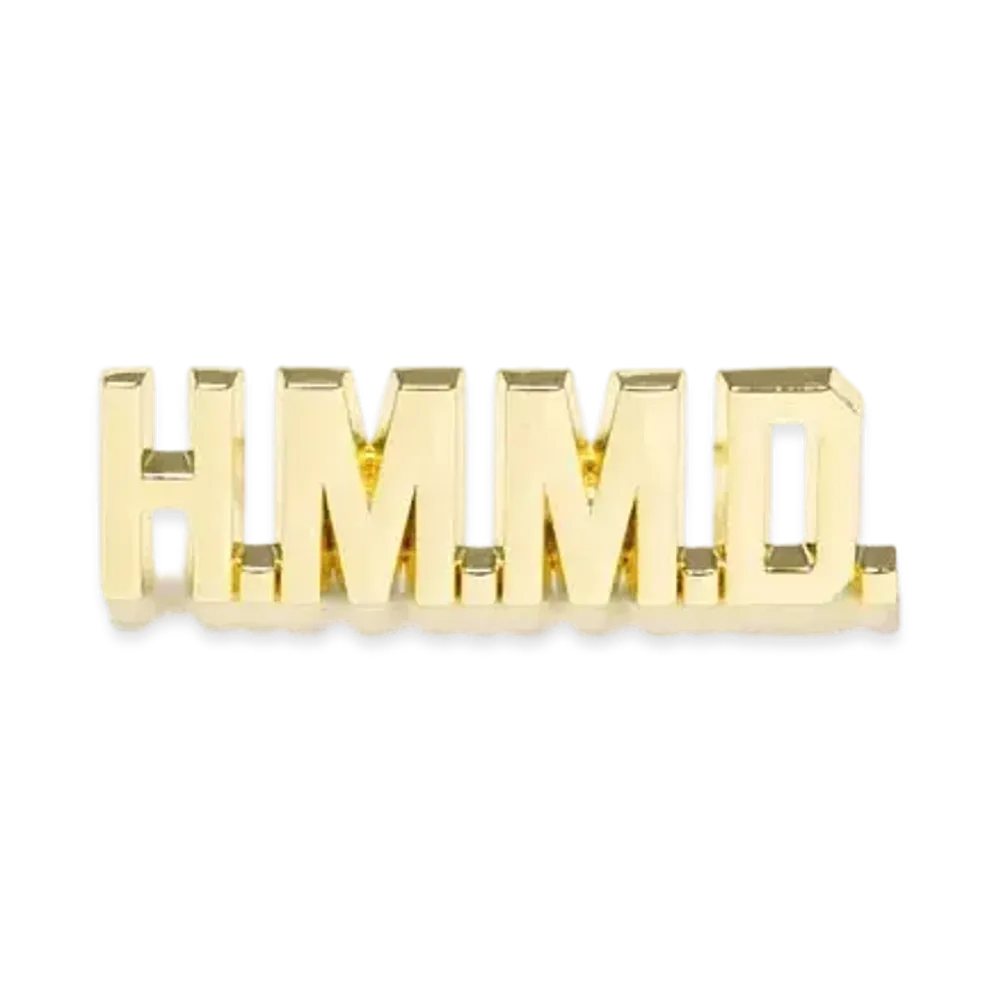 HUMAN MADE HM Logo Pins "Gold"