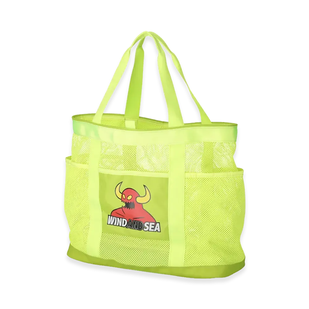 WIND AND SEA x Toy Machine Mesh Tote Bag "Yellow"