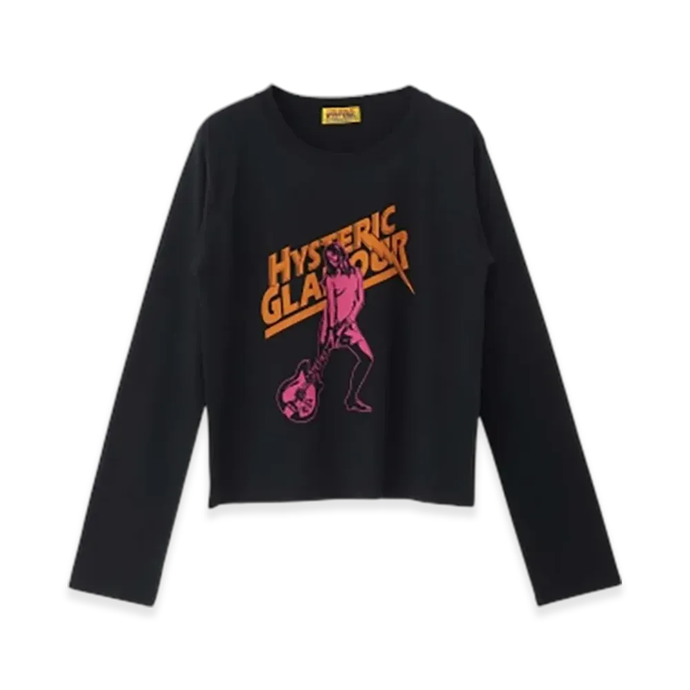 HYSTERIC GLAMOUR Hysteric Lightning Cropped T-Shirt Women "Black"