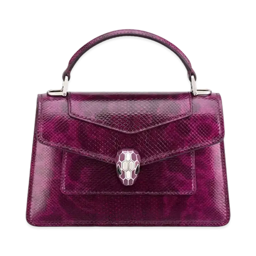 BVLGARI Serpenti Forever Small Top Handle Bag "Ruby Wine"