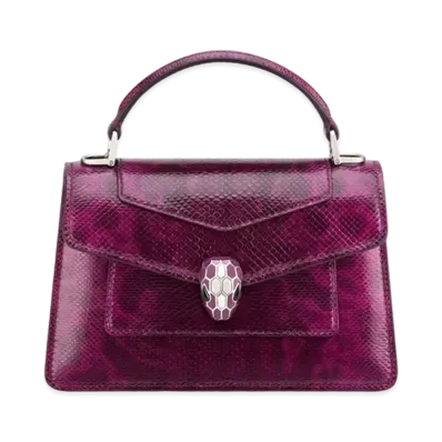 BVLGARI Serpenti Forever Small Top Handle Bag "Ruby Wine"