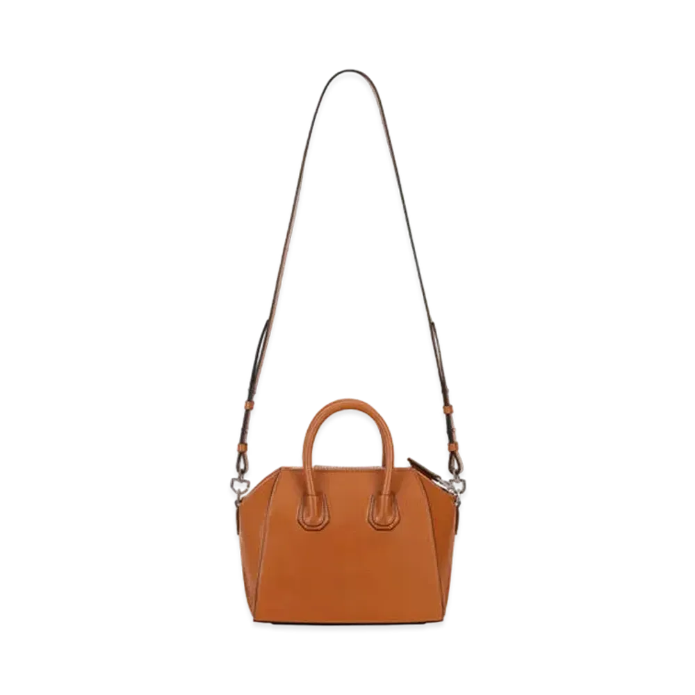 GIVENCHY Mini Antigona Bag in Box Leather "Camel"