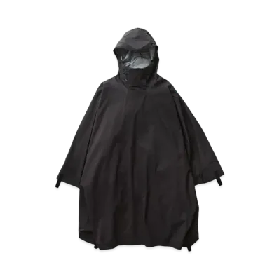 Goldwin 0 Waterproof Packable Poncho (Unisex) "Ink Black"